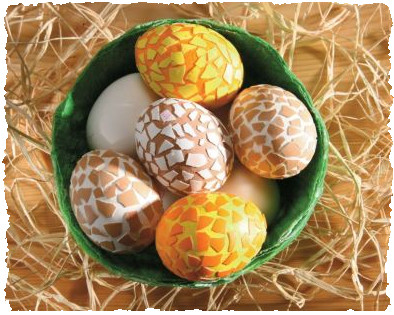 Пасхальные яйца в «чешуе»